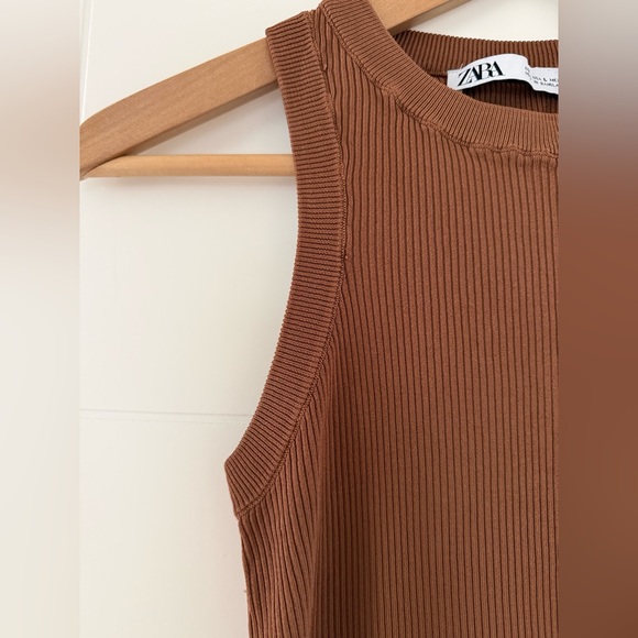 Zara Ribbed Knit Tank, size large. - Picture 4 of 6